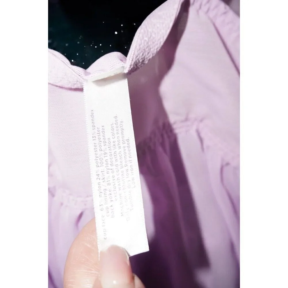 Purple Lace Babydoll Slip Dress - Fairycore Cottagecore Y2K Lingerie - 14/16